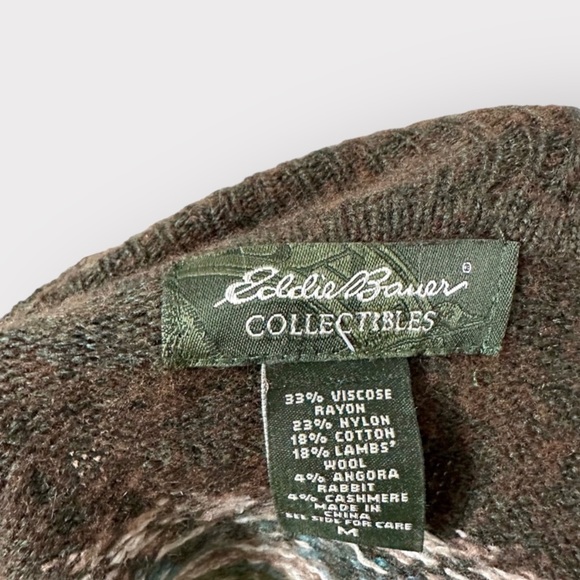 Eddie Bauer Fair Isle Pullover Cashmere, Cotton, Wool, Angora Blend Sweater - Picture 7 of 7